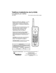 Tel&eacute;fono Inal&aacute;mbrico de 2,4 GHz