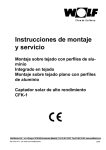 Instrucciones de montaje y servicio