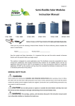 Semi-Flexible Solar Modules Instruction Manual