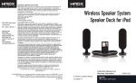Wireless Speaker System Speaker Dock for iPod