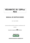 VES-MATIC 20 / 20Plus New MANUAL DE INSTRUCCIONES