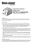 Operation Manual MI-150 ILLUMINATOR