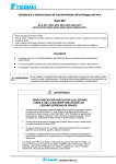 Instalación e instrucciones de mantenimiento del