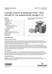 Actuador rotativo de diafragma Fisher 1052, tamaño 20, con