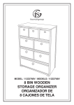 8 bin wooden storage organizer organizador de 8 cajones de tela