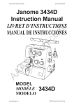Janome 3434D Manual