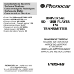 vm546 universal sd - usb player fm transmitter