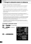 1. Corregir la ubicaci&oacute;n actual y la distancia