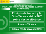 Equipos de trabajo y la Guía Técnica del INSHT sobre riesgo eléctrico