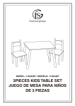 3pieces kids table set juego de mesa para niños de 3 piezas