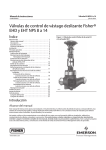 Válvulas de control de vástago deslizante Fisherr EHD y EHT NPS 8