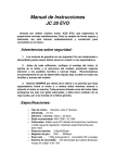 Manual de Instrucciones JC 28 EVO