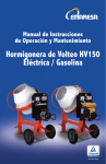 Hormigonera de Volteo HV150 Eléctrica / Gasolina