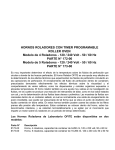120 / 240 Volt - 50 / 60 Hz PARTE N&deg; 172-00 Modelo d