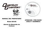 MANUAL DEL PROPIETARIO Model QG100 Alarma de Mon&oacute;xido