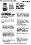 Honeywell HUL535 Cool Mist Humidifier Owner`s Manual | Sylvane