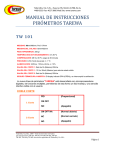 MANUAL DE INSTRUCCIONES PIRÓMETROS TAREWA