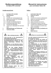 Bedienungsanleitung Manual de instrucciones