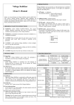 Voltage Stabilizer Owner`s Manual - OPTI-UPS