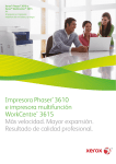 Xerox Phaser 3610 / WorkCentre 3615 Folleto: Impresora Láser
