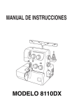 MANUAL DE INSTRUCCIONES MODELO 8110DX