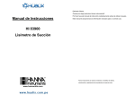 Manual de lnstrucciones HI 83900 Lis&iacute;metro de Succi&oacute;n