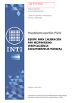 Equipo para calibraci&oacute;n por reciprocidad, verificaci&oacute;n de