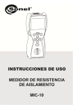 instrucciones de uso medidor de resistencia de aislamiento