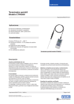 Termómetro portátil Modelo CTH6200