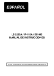 LZ-2290A/IP-110A/SC-915 MANUAL DE INSTRUCCIONES