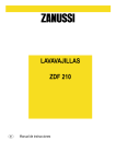 LAVAVAJILLAS ZDF 210 - Instructions Manuals