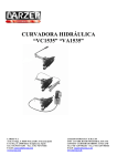 CURVADORA HIDRÁULICA “VC1535” “VA1535”