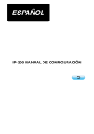 IP-200 MANUAL DE CONFIGURACIÓN (ESPAÑOL)