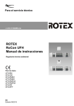Manual Rotex Regulación térmica ambiental para los tipos