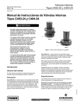 Manual de instrucciones de Válvulas internas Tipos C403