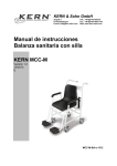 Manual de instrucciones Balanza sanitaria con silla KERN MCC-M