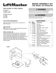 0112785 Brake Assembly Kit for Model GH Operator