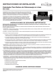 INSTRUCCIONES DE INSTALACIÓN Calentador Para