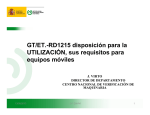 El Real Decreto 1215/1997. Disposición para la utilización