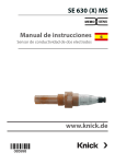 Manual de instrucciones www.knick.de SE 630 (X) MS