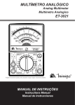 Manual Multímetro Analógico ET-3021-1102
