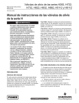 Manual de instrucciones de las v&aacute;lvulas de alivio de la