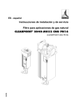 Instrucciones de instalación y de servicio Filtro para aplicaciones de