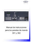 Manual de instrucciones para los paneles de mando