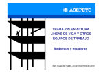 Andamios y escaleras TRABAJOS EN ALTURA L&Iacute;NEAS DE VIDA Y