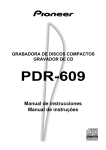 PDR-609 - Pioneer Europe - Service and Parts Supply website