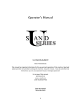 Operator`s Manual - U-Sand