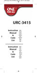 URC-3415 - One For All