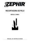 recortadora de pelo modelo: zhb691