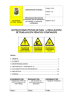 Instrucción Técnica para trabajos en espacios confinados